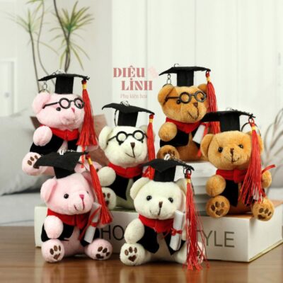 Gấu tròn tốt nghiệp size 12cm