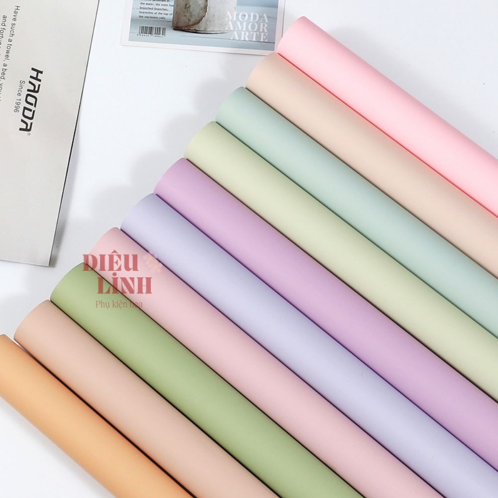 Giấy 1 mặt đặc satin gói hoa