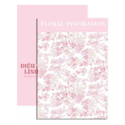 Giấy gói hoa họa tiết sơn dầu màu hồng Floral inspiration