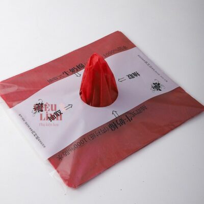 Giấy mếch rút gói hoa màu đỏ