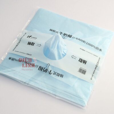Giấy mếch rút gói hoa màu xanh dương