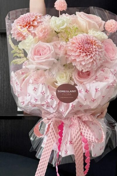 Giấy nhăn giấy nhún họa tiết nơ