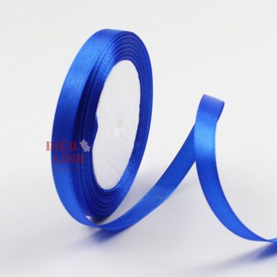 Ruy băng lụa 1cm màu xanh dương