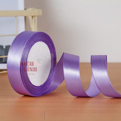 Ruy băng lụa 2cm màu tím