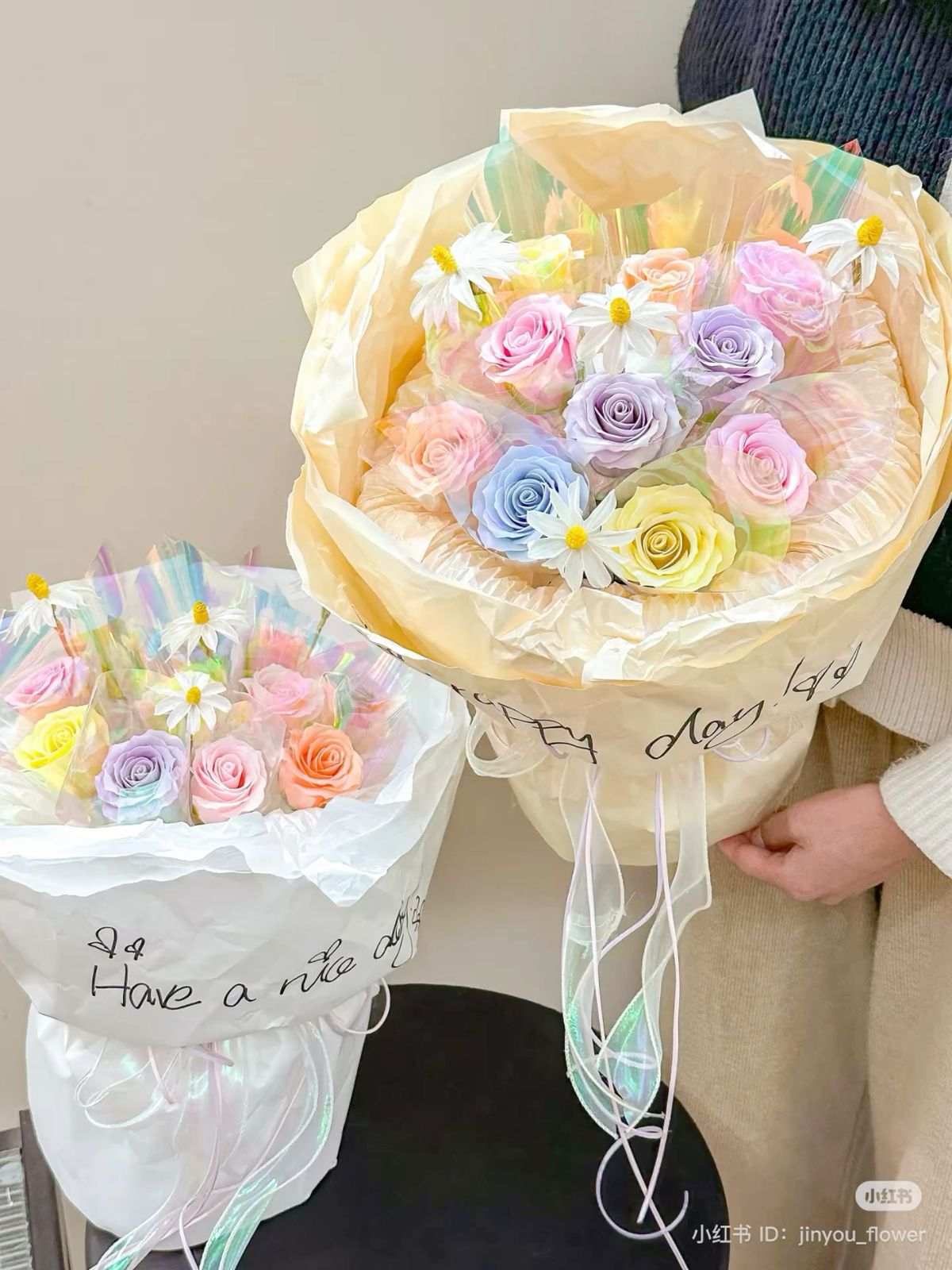 Bó hoa sáp tone tự nhiên