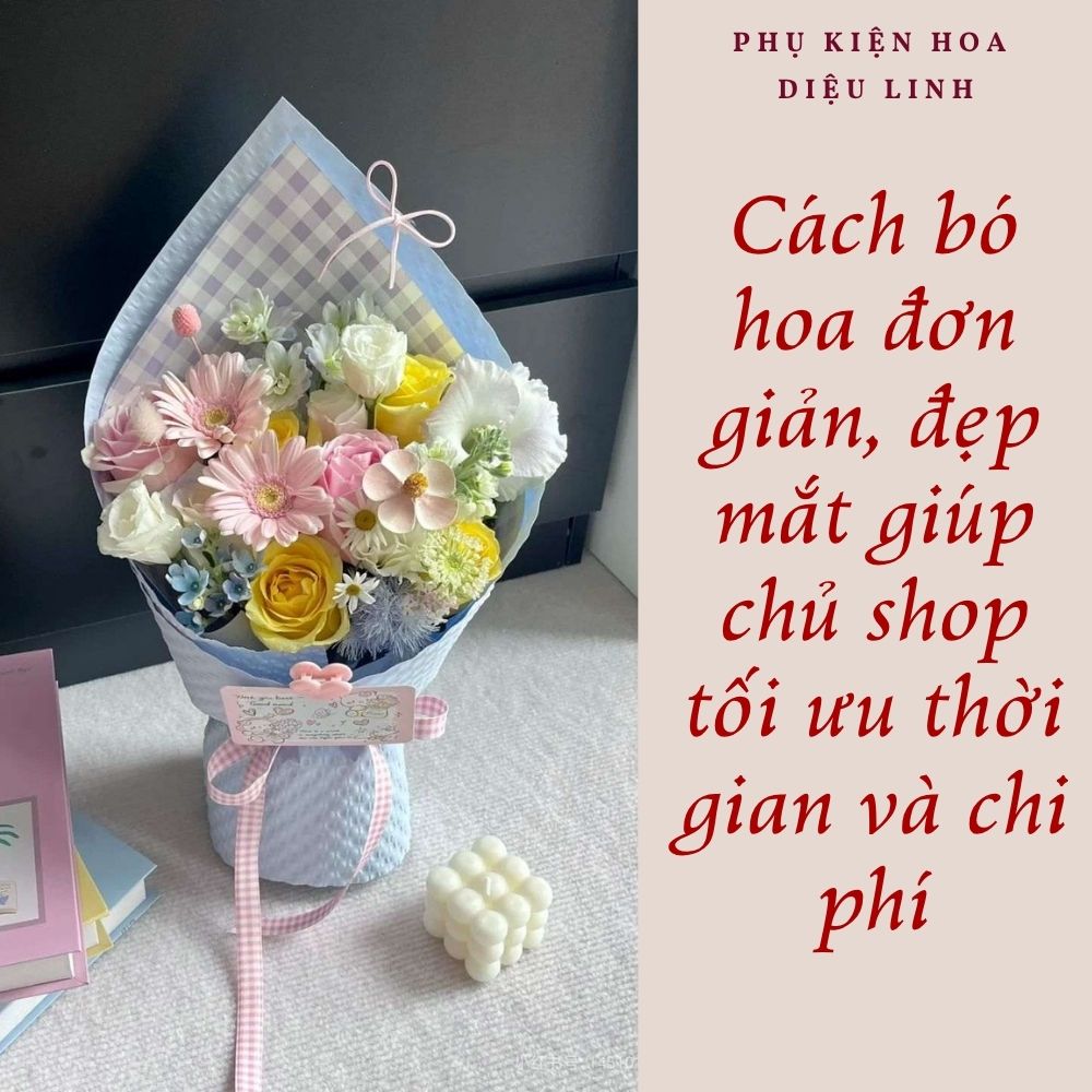 Cách bó hoa đơn giản, đẹp mắt