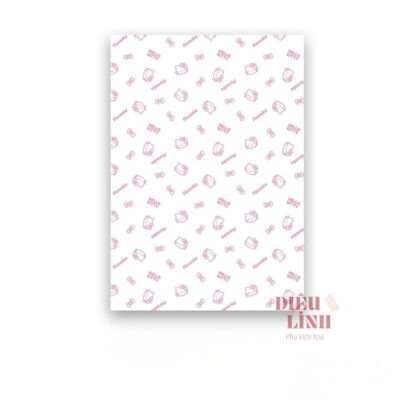 Giấy gói hoa hello kitty màu trắng