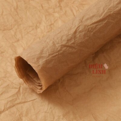 Giấy Kraft nhăn gói hoa màu nâu