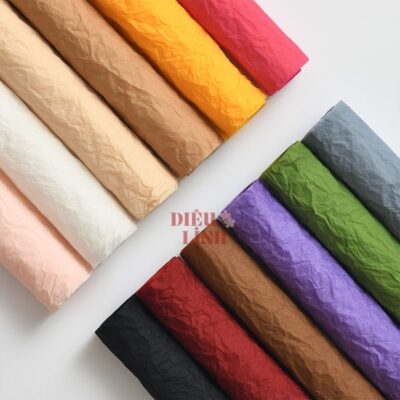 Giấy Kraft nhăn gói hoa màu nhiều màu