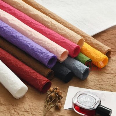 Giấy Kraft nhăn gói hoa gói hoa gói quà