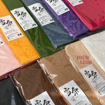 Giấy Kraft nhăn gói hoa màu tập 5 tờ
