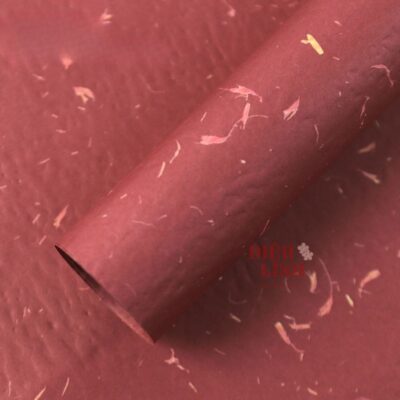 Giấy xé cánh hoa vân dập nổi màu đỏ