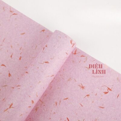 Giấy xé họa tiết cánh hoa màu hồng