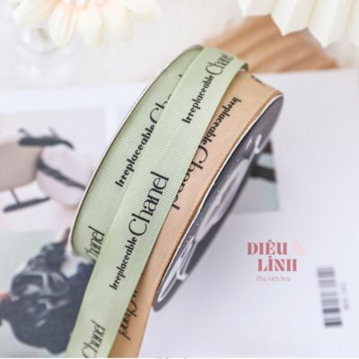 Ruy băng Channel bản 2cm gói hoa