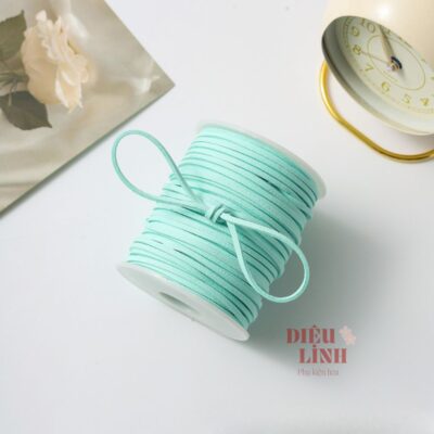 Ruy băng xốp sợi da lộn màu xanh dương
