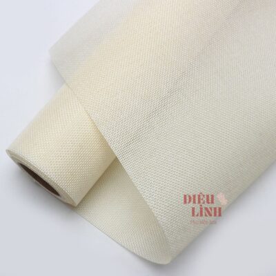 Cuộn vải bố, vải thô đũi gói hoa màu kem