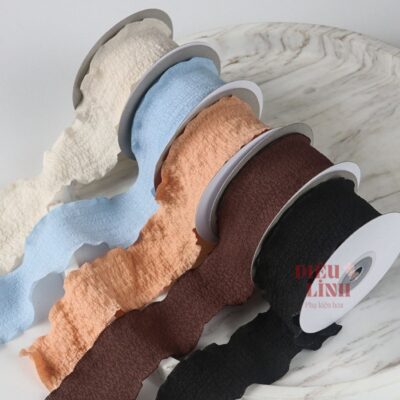 Ruy băng bèo nhún chất xốp bản 4cm