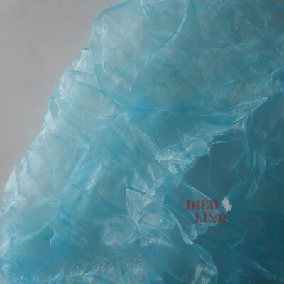 Vải tơ kính gói hoa màu xanh dương