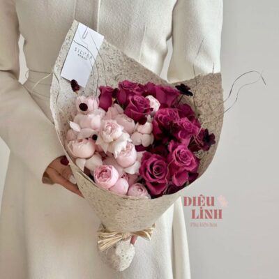 Giấy gói hoa vỏ cây nhám thủ công sang trọng